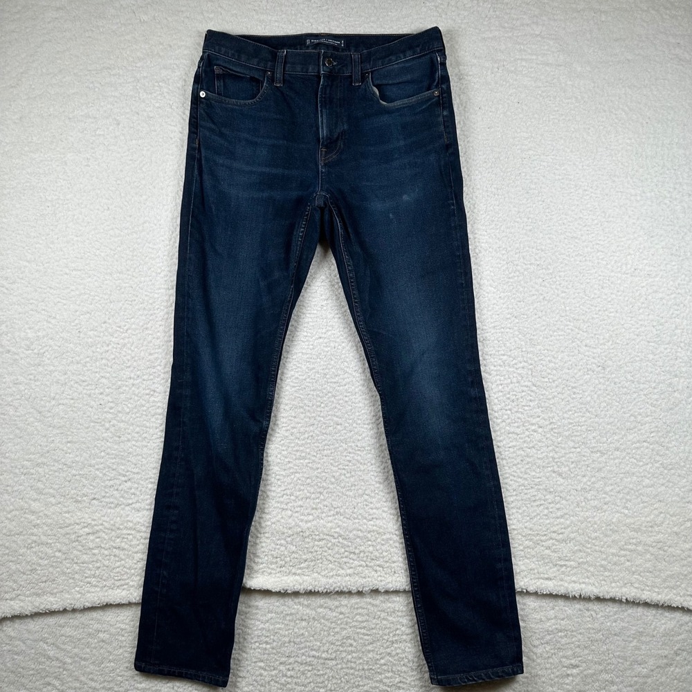 Everlane Uniform Slim Organic Cotton Jean Mens 4-Way Stretch 32x34 Dark Indigo